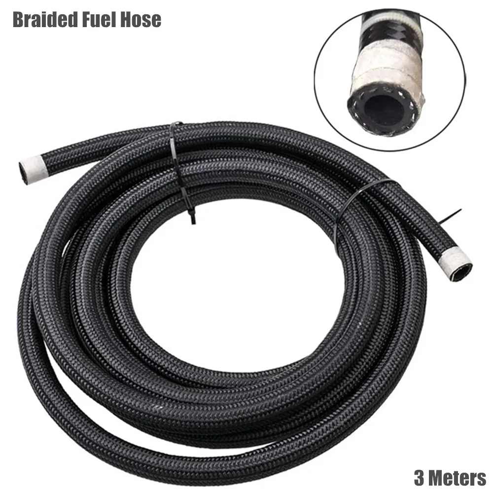 3 Meters AN4/6/8/10/12 Universal Car Fuel Hose Line Oil Gas Nylon Braided Pipeline Radiator Brake Hose Fuel Pipes