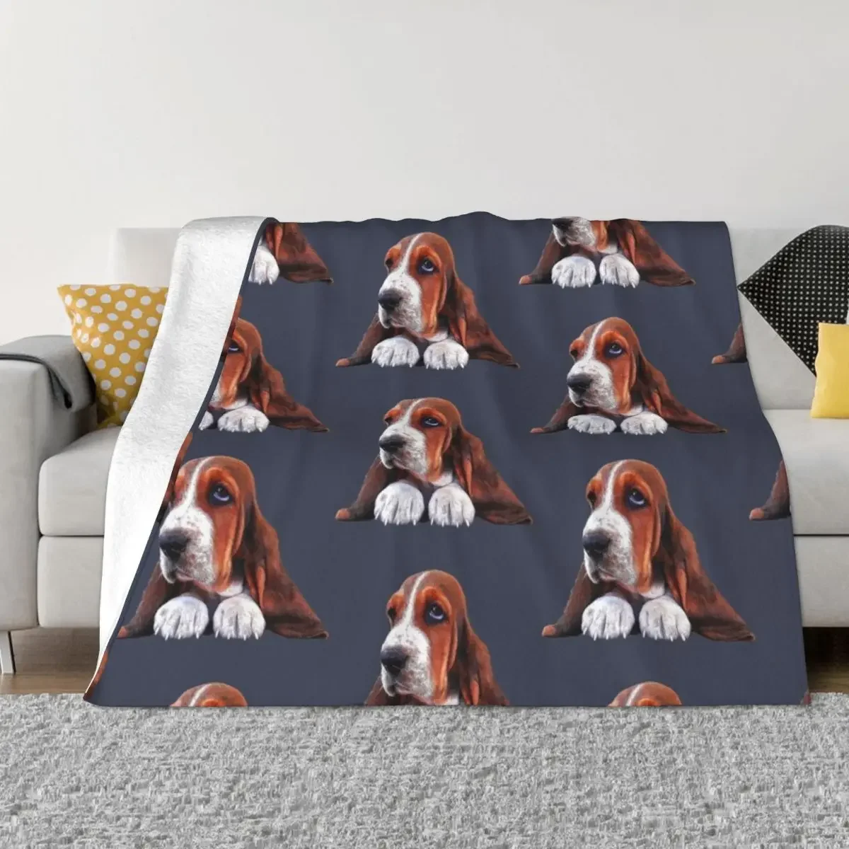 

Basset Hound Puppy Dog Throw Blanket Luxury St cosplay anime Blankets