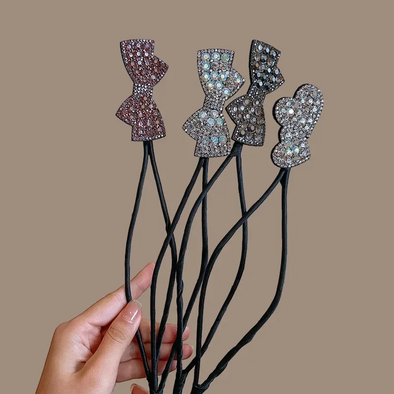 Star Rhinestone Flower Hair Clip Magic Bun Curler Styling Twist Maker Tools Dount Twist Hair Accessories Women Girl Hair Braider