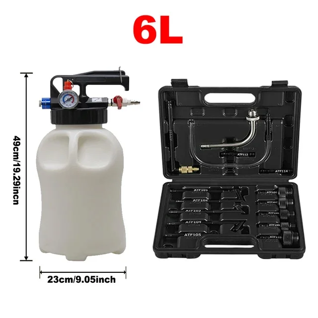 Pneumatic Transmission Oil Refilling Tool,ATF Adapters, 6L,  Oil Refill Filling, 10LDispenser Pump Kit, Fluid Extractor Adaptor