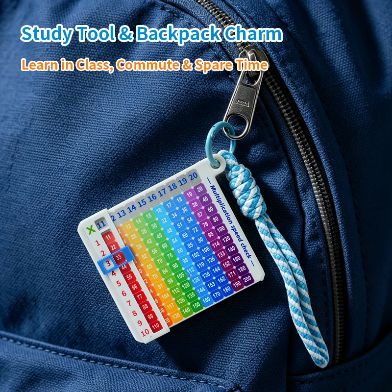 Multiplication Quick Search Card Math Enlightenment Multiplication Table Portable Cartoon Fun Quick Search Multiplication Keycha image 4