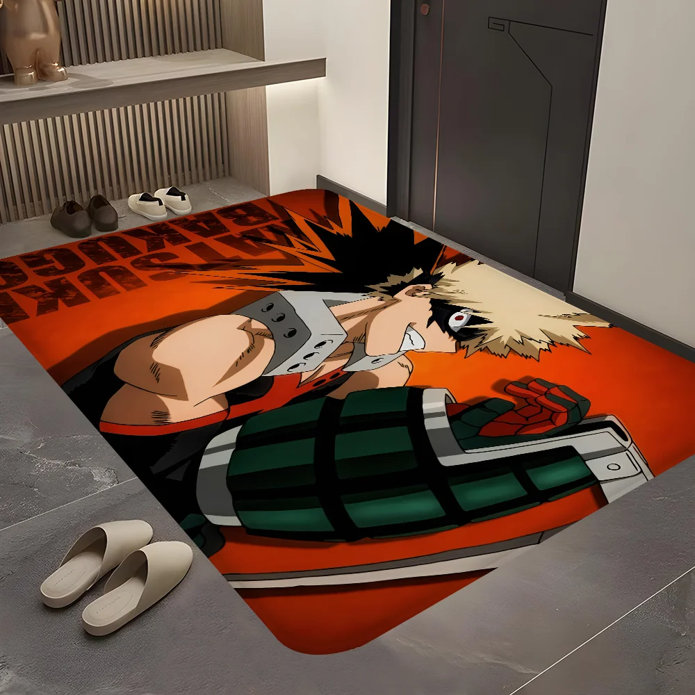 Anime My Hero Academia Bakugou Katsuki Entrance Door Mat Nordic Style Bedroom Doormat Home Balcony Anti-Slip Modern Home Decor