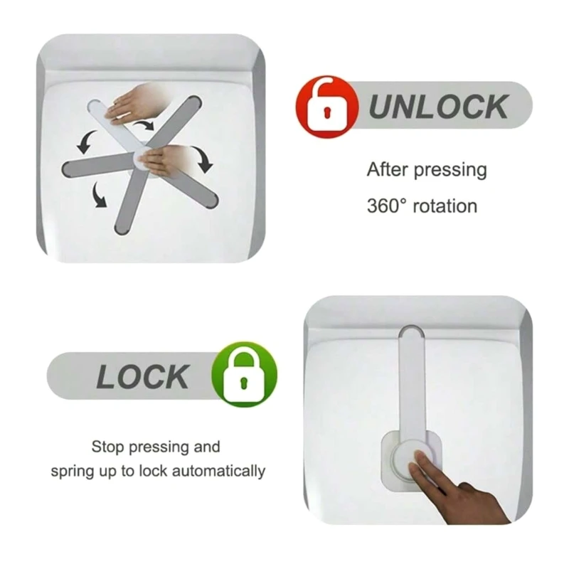 YYDS Strong Childproof Toilet Lock Adjust Toilet Safety Lock Childproof Lock Plastic Protect Your Kids from Unwant Access