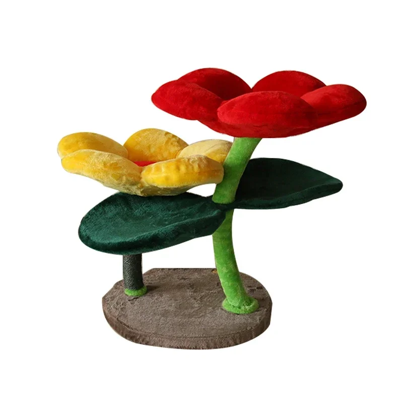 Colored flower cat climbing frame toy jumping platform grasping column sunflower climbing frame