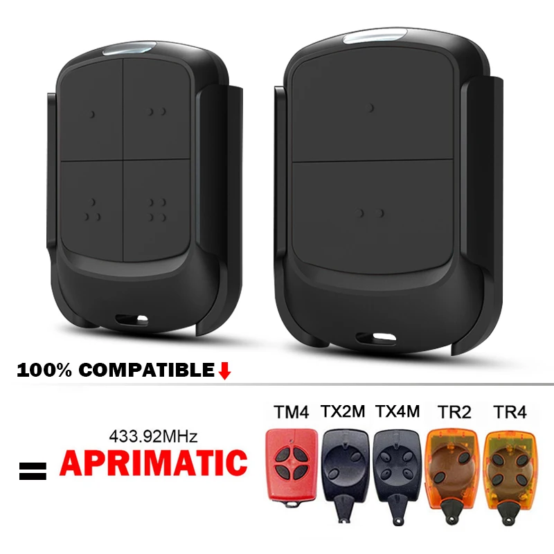 New APRIMATIC TX2M TX4M TM4 TR2 TR4 Garage Door Remote Control APRIMATIC 433MHz Remote Control Duplicator 100% Compatible With