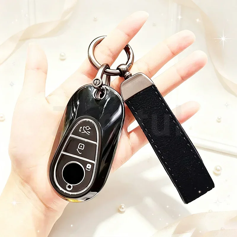 TPU Car Key Case Cover for Mercedes Benz 2022 C S Class W206 W223 S350 C260 C300 S400 S450 S500 Keyless Shell Protector