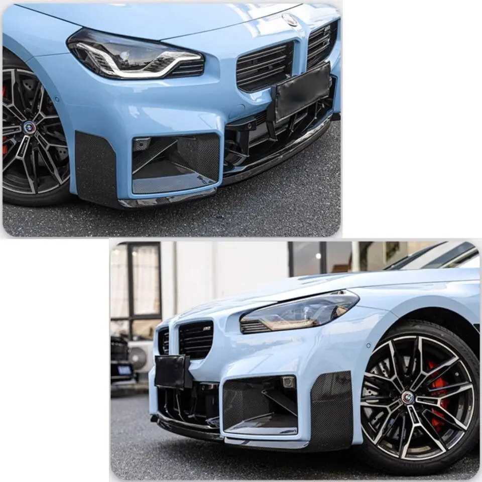 Carbon Fiber Car Side Front Bumper Air Duct Vent Outlet Cover Trim For BMW M2 G87 2023-up