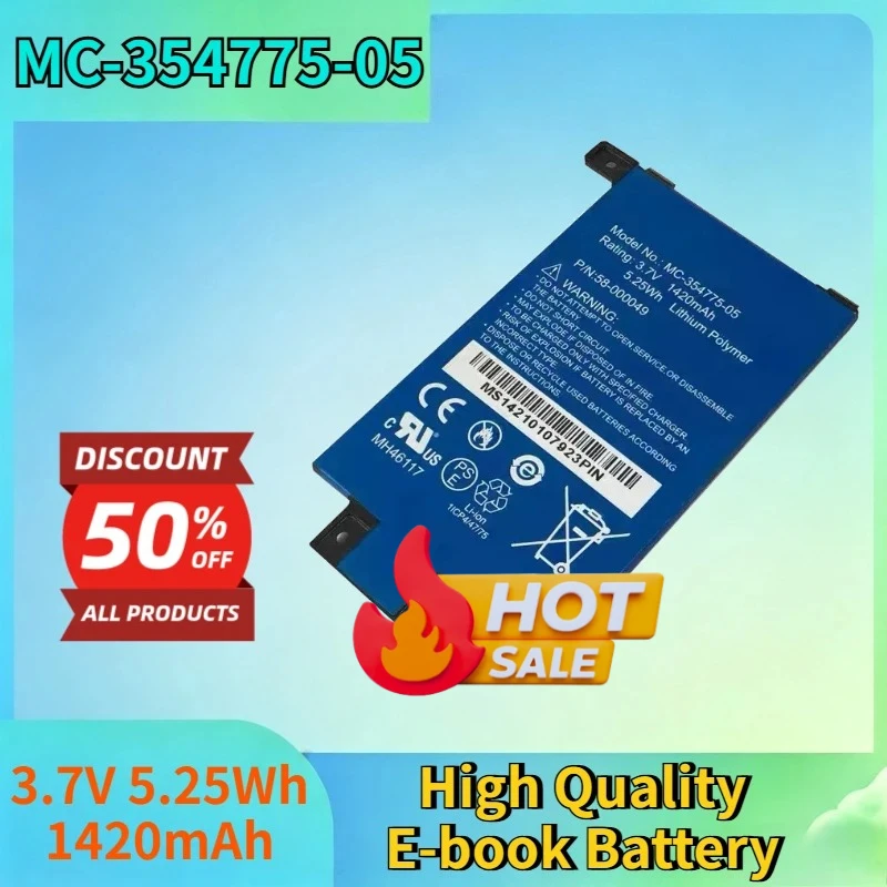 Newest MC-354775-05 3.7V 5.25Wh 1420mAh Lithium-polymer Battery for Kindle PaperWhite 2/3 KPW3 KPW2 High Quality E-book Battery