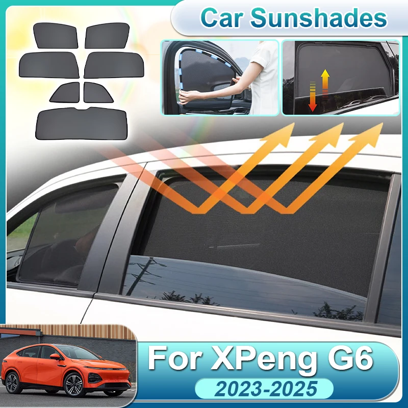 For XPeng G6 Accessories 2023 2024 2025 F30 Car Sun Visor Protection Breathable Non-Stuffy Mesh Sun Shade Cover Auto Accessories