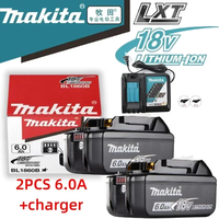 Upgraded version Makita BL1830B 18V 6.0Ah Rechargeable Battery For Makita BL1830 BL1840 BL1840B BL1850 18650 Power Tools Battery