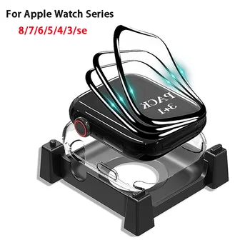 Install Tray Screen Protector for Apple Watch Ultra Series 8 7 49mm 45mm 41mm 44mm  Protective iWatch 6 5 4 3 SE 42mm 40mm 38mm