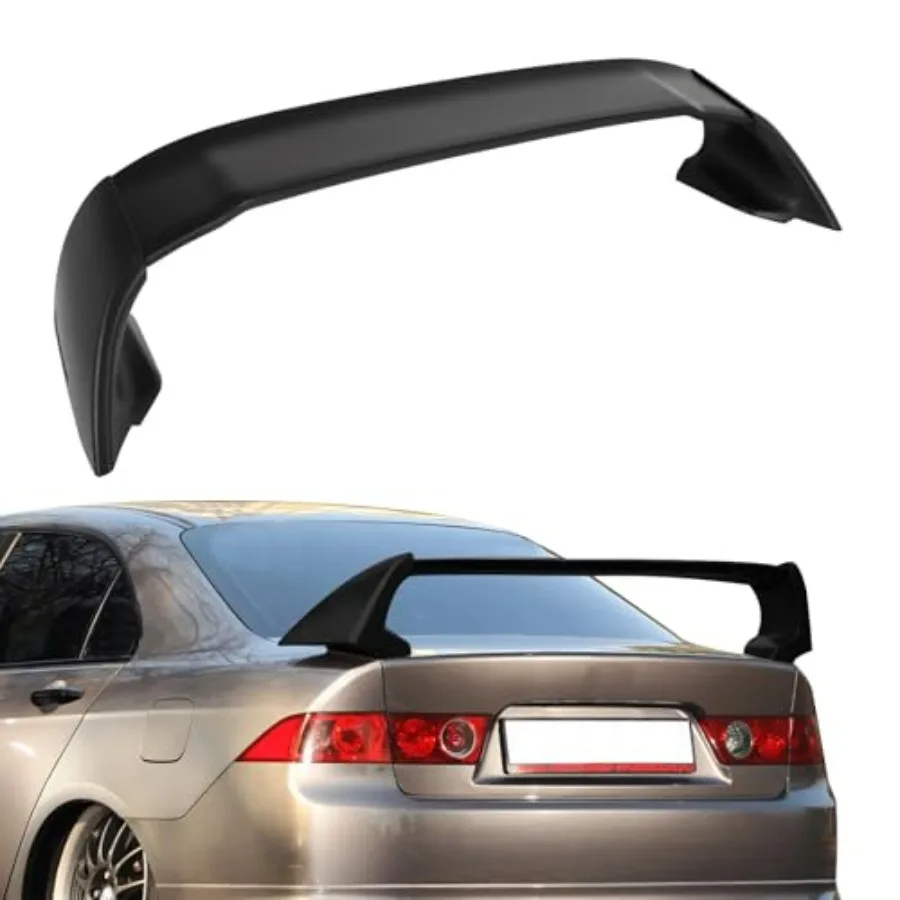

Rear trunk spoiler wing for 2004-2008 Acura TSX, ABS material, matte black finish, 3-piece aerodynamic design