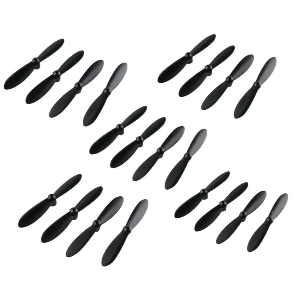 20Pcs Propeller Set Airscrew Replacement for Cheerson CX 10 Mini Drone Quadcopter Helicopter RC Accessories Black