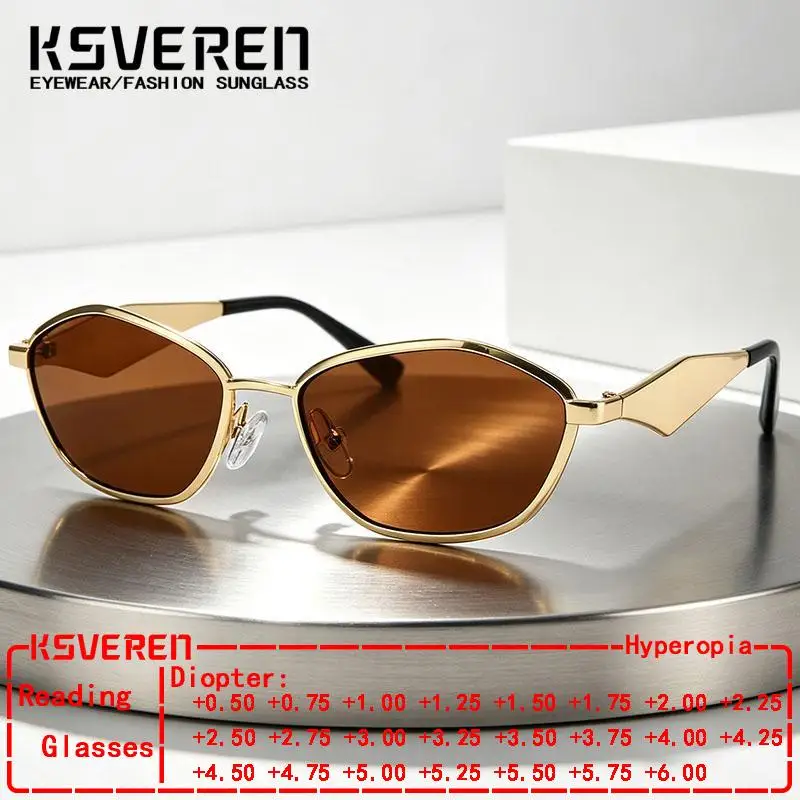 Men Men Women Polygon Metal Prescription Reading Sunglasses Outdoor Shade Single Focus Finished Presbyopic Eyewear Customize Lenses - Aliexpress Deal