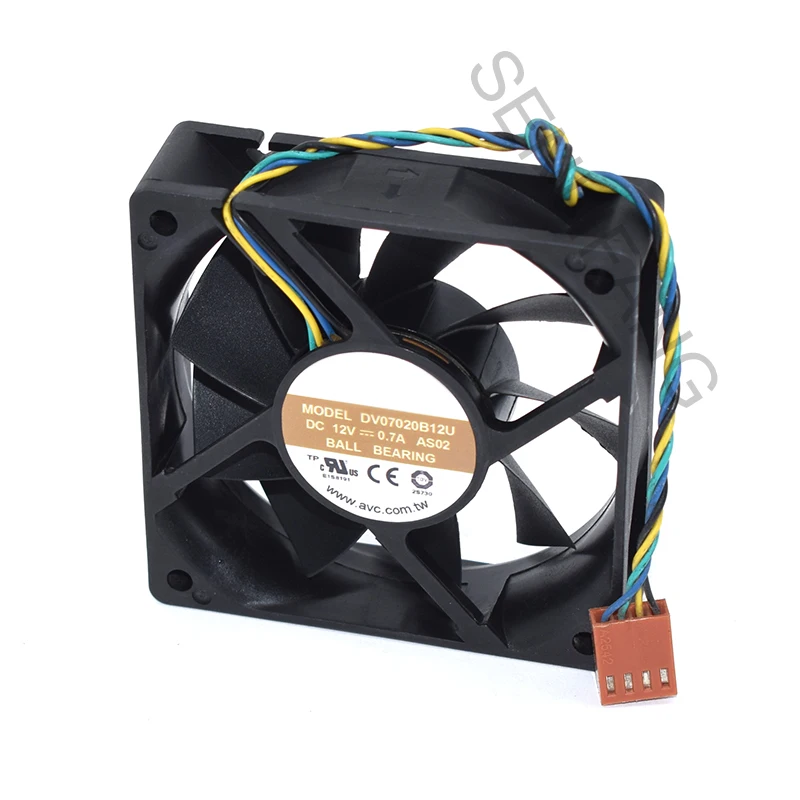 Echt AS02 DV07020B12U 12V 0.7A 7Cm Breeze Volume Pwm Temperatuurregeling Dubbele Bal Fan