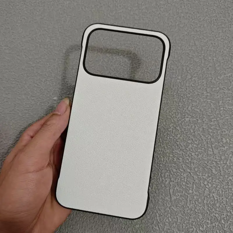 حافظة لهاتف POCO F8 Ultra Pro بسيطة بلون سادة بدون إطار من الجلد النباتي PC صديقة للبشرة ومقاومة للسقوط لهاتف POCO F 8 Ultra Funda