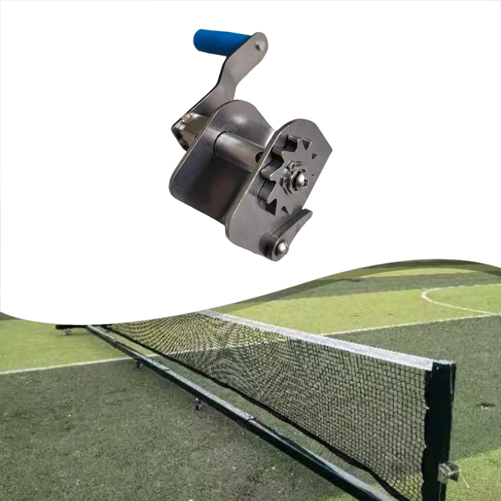 Silver Stainless Steel Cable Tightener Hand Crank Winder For Badminton Volleyball Net Post Adjustment Gym Fitness Machine Parts