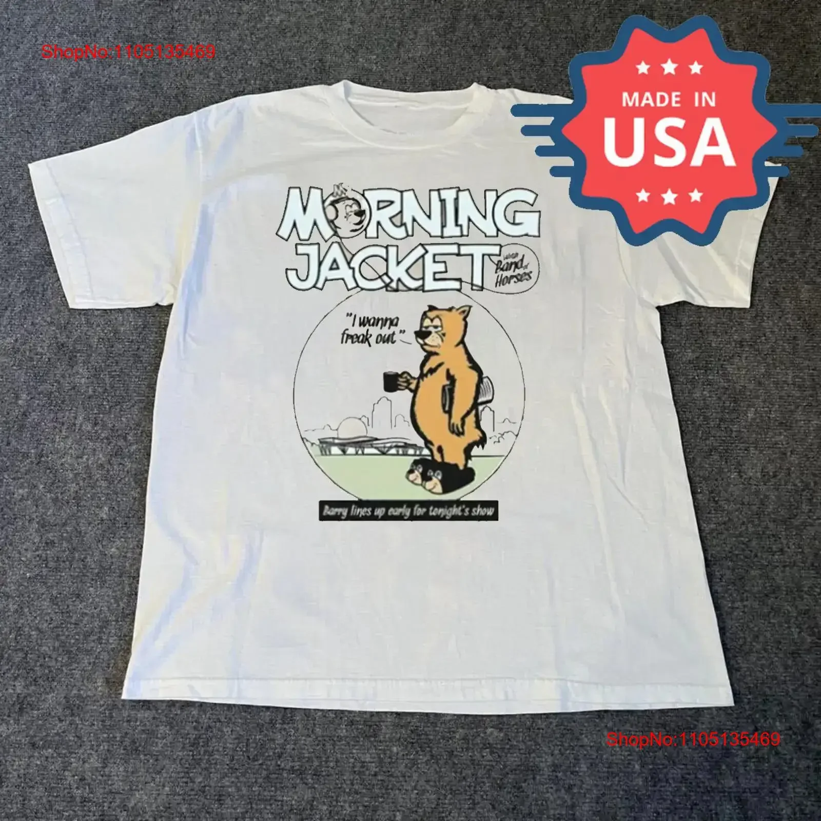 Vtg My Morning Jacket I Wanna Freak OuT T Shirt Concert S to 5XL BO290 vintage Washed designer clothes Stretched Slightly