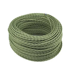 2m 3m 5m 10m 2 Core 0.75mm2 Vintage Fabric Cloth Twisted Cable Electrical Wire Colorful Flex Twisted Cord For DIY Decor Light
