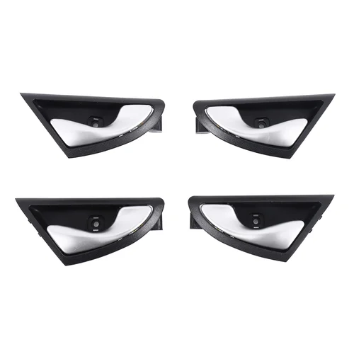 Imagen 2 del producto Manija de puerta Interior de coche, pomo abierto para JAC J3 J3S Turín 2009-2015 6105230U8010 6105240U8010, 4 piezas, Plata mate