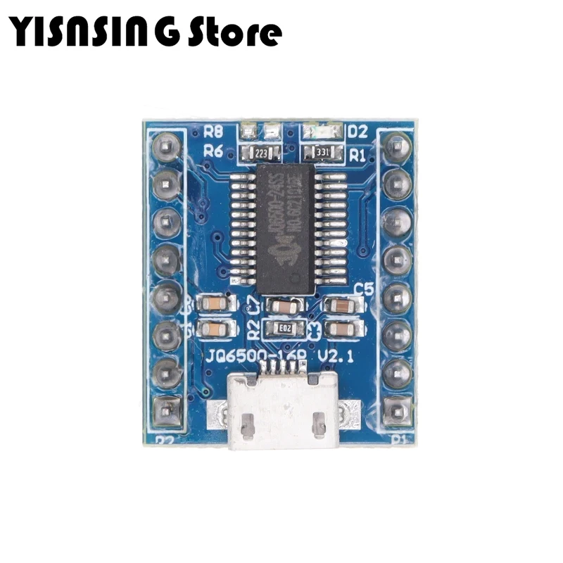 JQ6500 16Mbit Voice Sound Module USB Replace One to Five Way TTL UART  MP3 Voice Standard 16M