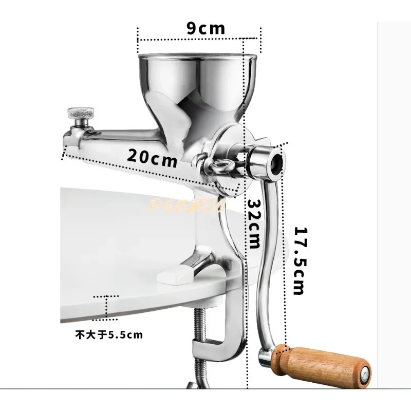 304 Stainless Steel Manual Juicer for Wheat Grass Wheat Seedlings Oranges Ginger Pomegranate Household Hand Cranked Juicer