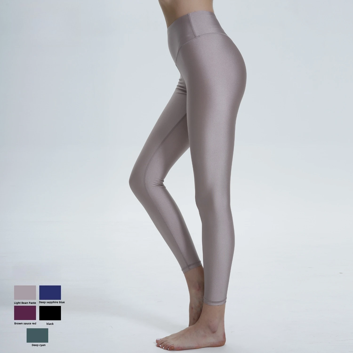 

Pearlescent High Waist Tight Tummy Control Yoga Pants Women Butt Lifting Running Fitness Pants Peach Shaped Workout Leggings