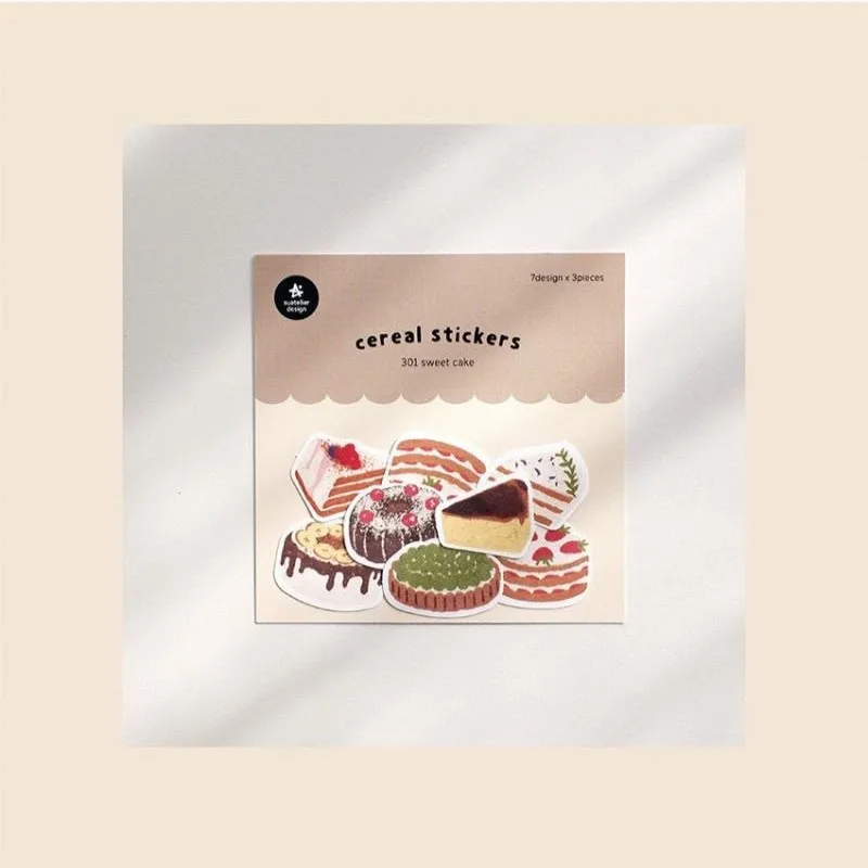 סווטלייר חיתוך למות מדבקות עוגה מתוקה חומר קוריאני הזבל קוריאני כלי אוכל מדבקה אסתטית