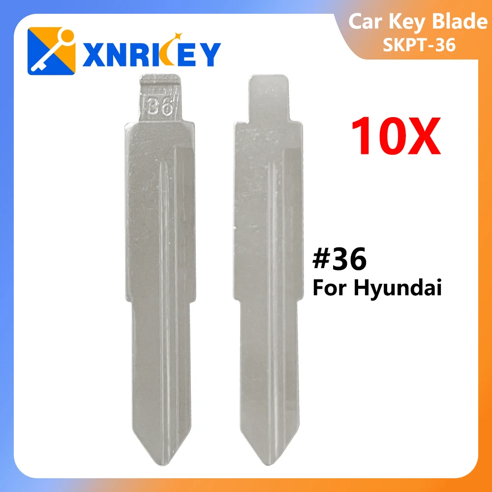 10 buah/lot pisau kunci jarak jauh logam kosong belum dipotong Flip KD/VVDI #36 lishi HYN11 untuk Hyundai Elantra MISTRA untuk Kia RIO Cerato Tucson