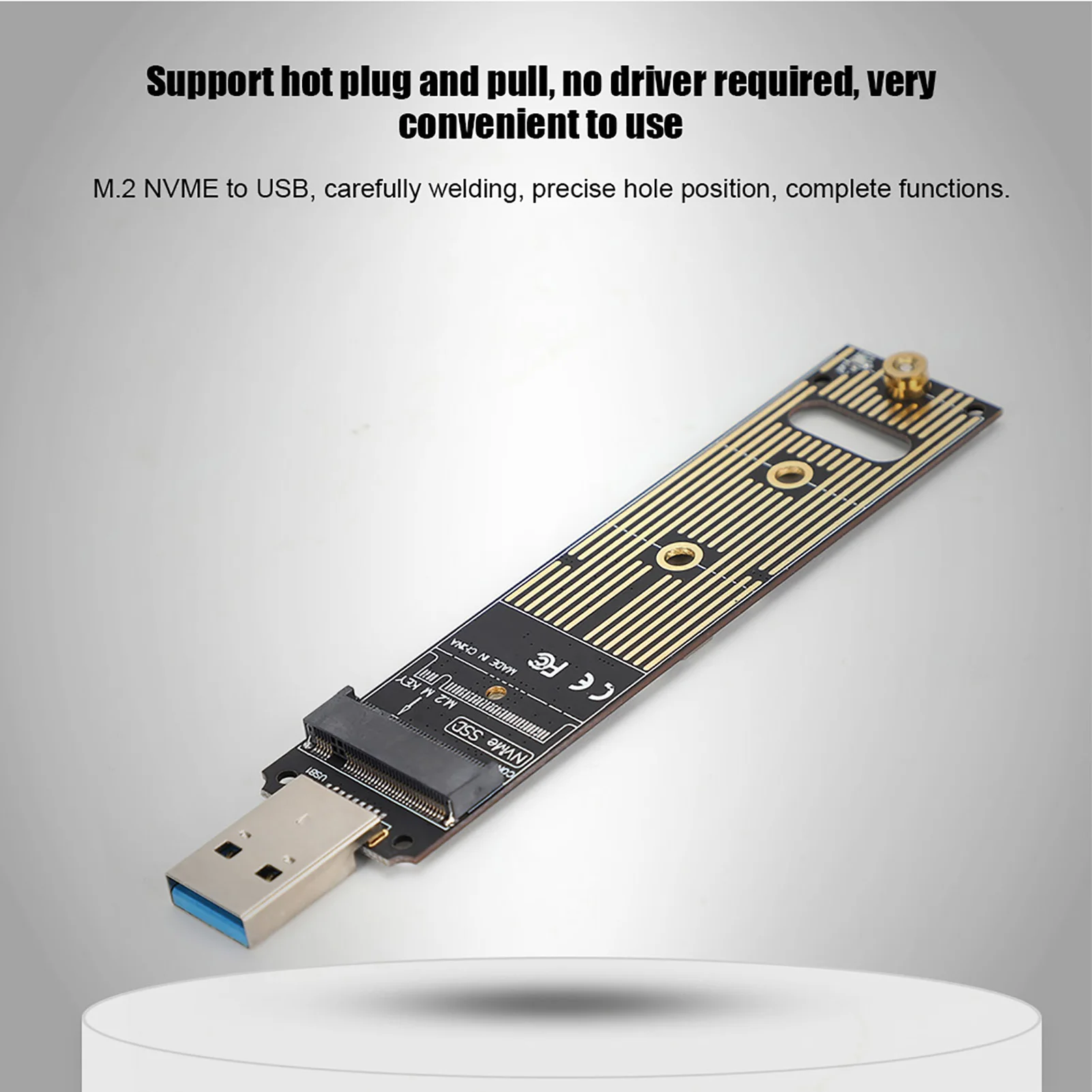 

M.2 NVME SSD-USB-адаптер Плата преобразователя жесткого диска SSD-адаптер SSD-адаптер SSD-USB-конвертер SSD-USB-адаптер