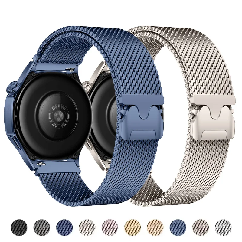 18 20 22 مللي متر حزام ميلانيزي لساعة هواوي GT5/4/3Pro 46 مللي متر 4/3 Pro شريط مغناطيسي نهائي لساعة Amazfit Balance GTR 4/3/2 #1