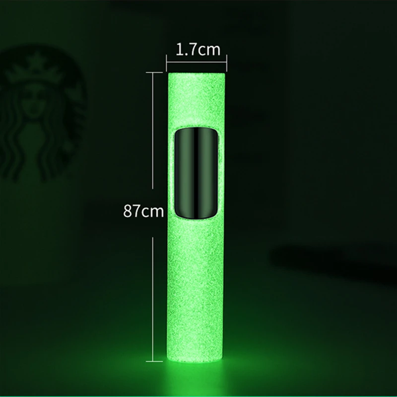 New Metal Luminescent Inflatable Lighter Windproof Jet Cigarette Cigar Accessories Pen Air Brush Butane Lighter Men\'s Gift