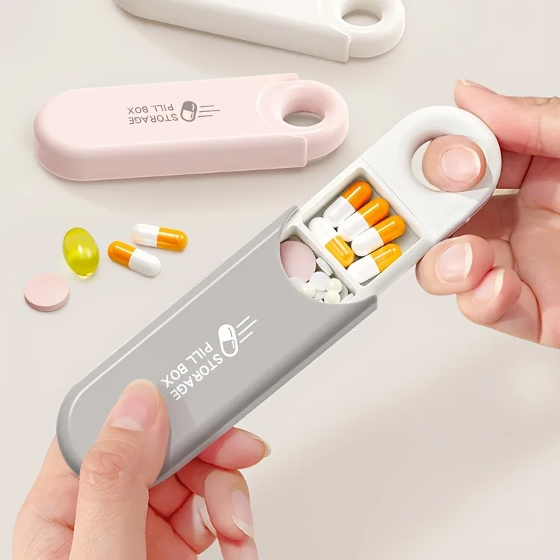Daily three-meal portable medication pill medicine supplement vitamin fish oil storage box, a small personal medicine box