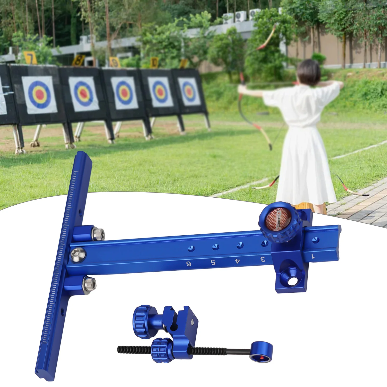 Recurve Bow Sight with Aluminum Alloy Body and Metal Scale for Accessories Complete with Screws and Screwdriver view 3