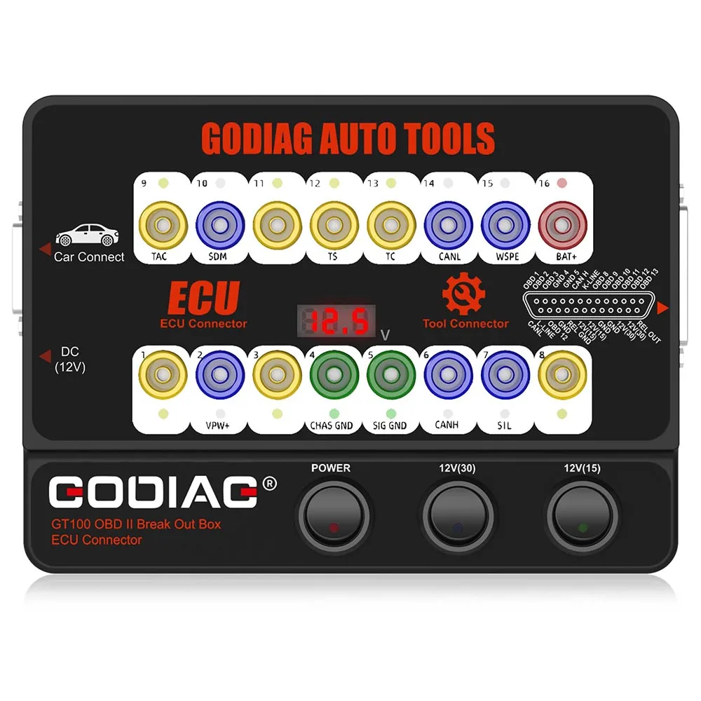 GODIAG GT100 AUTO TOOLS OBD II Break Out Box ECU Connector