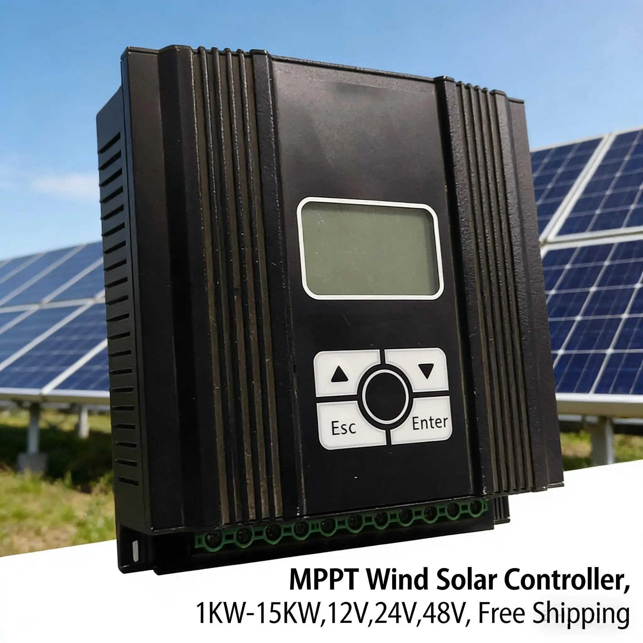 3KW 12V 24V Auto / 48V Wind Solar Controller, MPPT Wind + PWM Solar, External Dump Load Resistor, Complete Protection