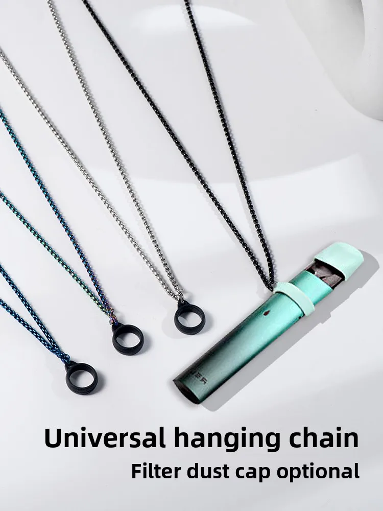 2026 New Ins Metal Thick Chain Necklace Protective Cover Electronic Eye Anti-Loss Hanging Chain for Women Fashion Jewelry