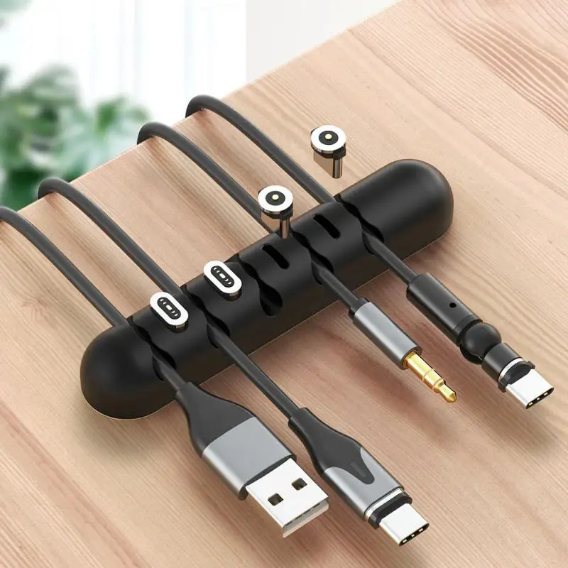 Cable Organizer Protector Cable Management Holder Winder Desk Silicone Cable Clips for Earphones Mouse Wire Headphone