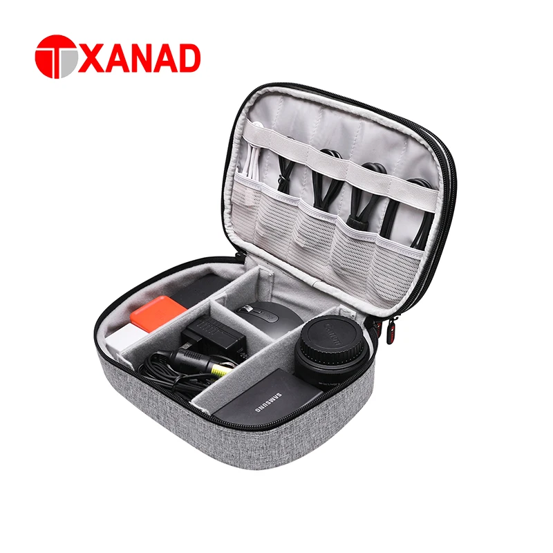 

XANAD Dual layer EVA Hard Case for Mouse/Hard Drives/SD Card/Power Bank/Cables/Charger/Small Electronic Organizer Storage bag