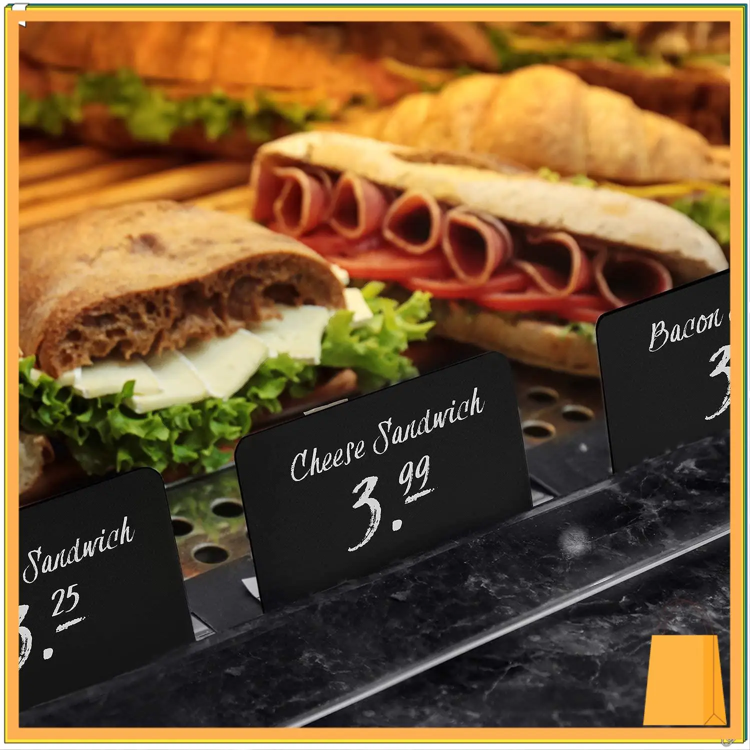 

L53A-10 Pack Mini Chalkboard Signs 10X7.5Cm Small Chalkboard Sign Mini Chalkboard Signs For Food Chalkboard Buffet Signs
