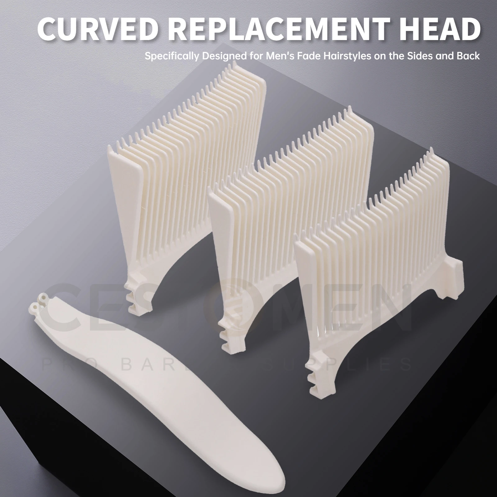 NEW Design Barber Positioning Haircut Comb Professional Curved Flat Top Hair Combs For Men Fade Clipper Comb Salon Styling Tools