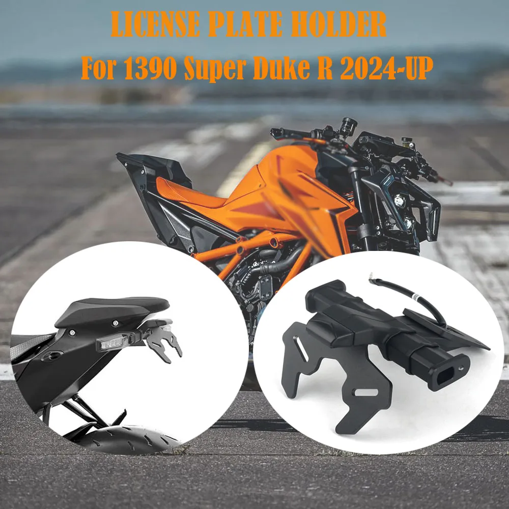 Motorcycle Rear Short Tail Stock License Plate Holder Tailstock Frame Bracket Kit For 1390 Super Duke R 2024-UP