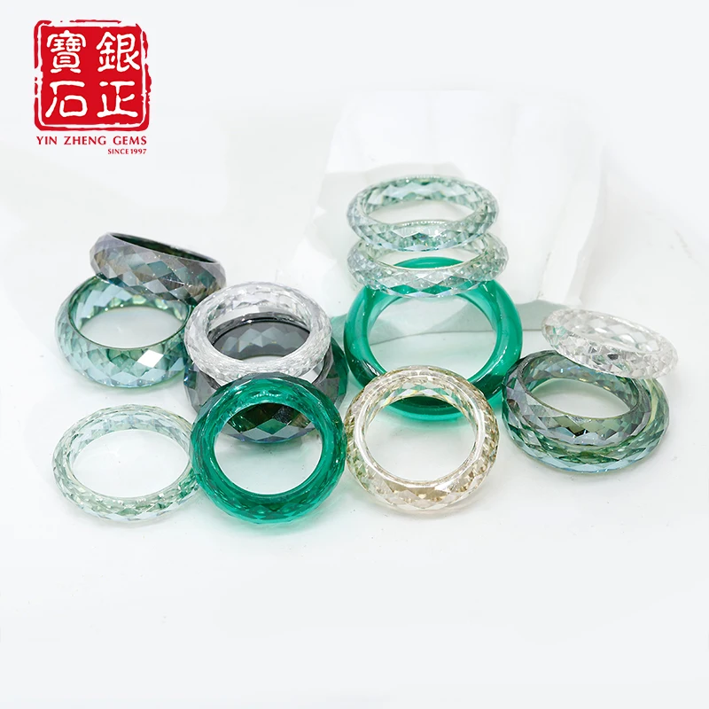 100% Moissanite Stone Ring Fine Jewelry Range14 to 22 Inches With Different Style Could Change Your Mood Stackable Men&Women