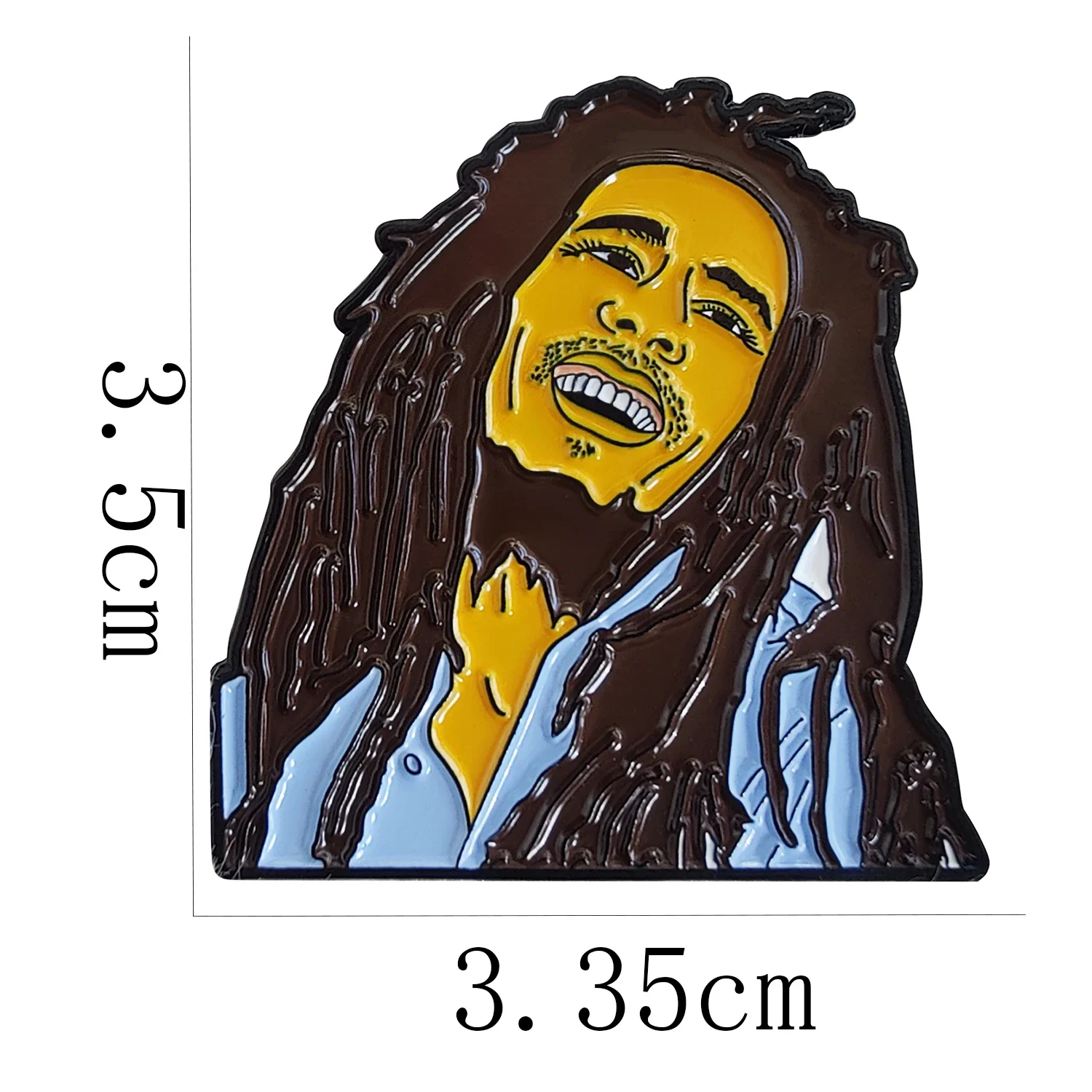 Bob Marley One Love Enamel Pin Brooches Bag Lapel Badge Jewelry Gift for Kids Friends