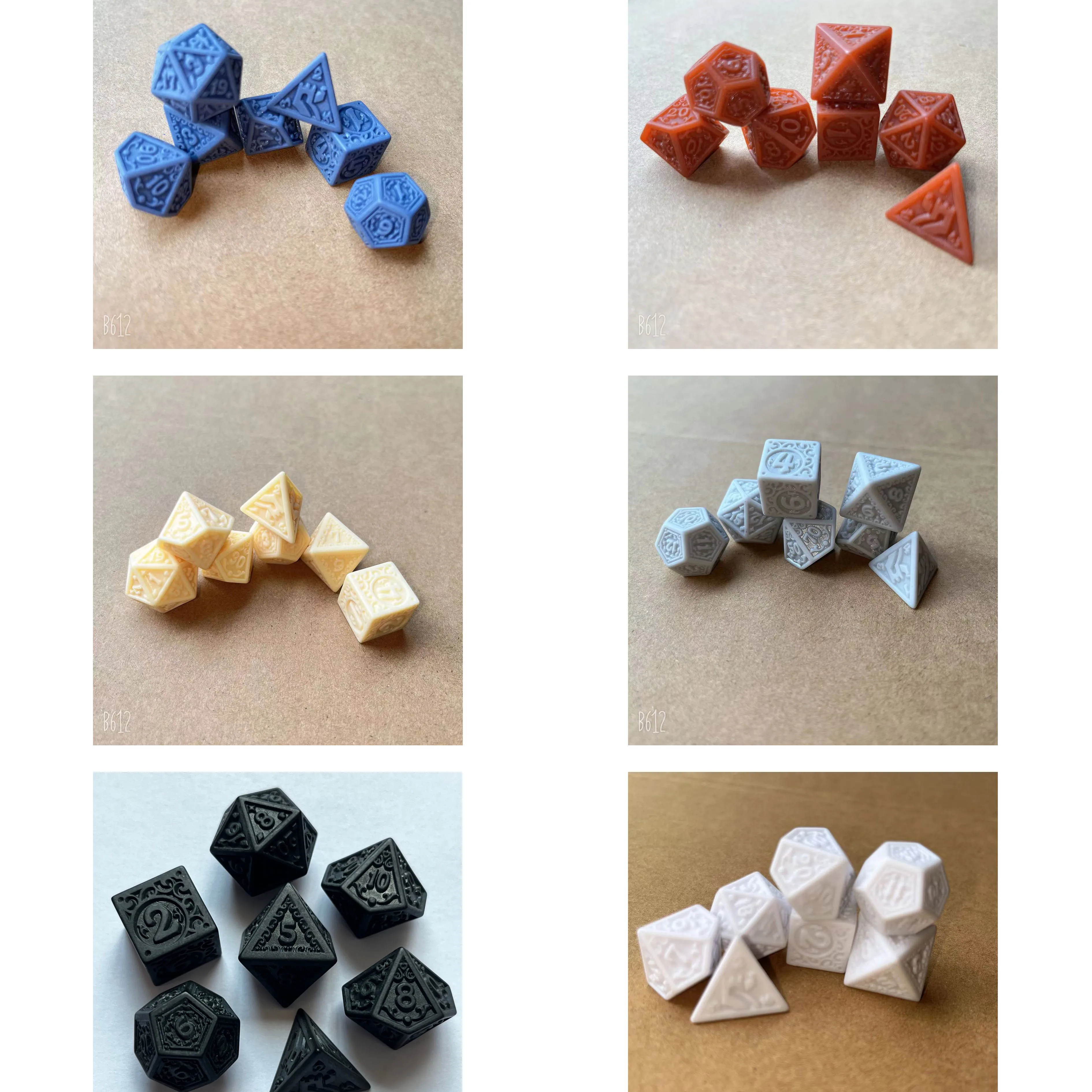 

7 шт. винтажные полые многогранные игральные кости для настольных игр DND RPG в готическом стиле D20 D12 D10 D8 D6 D4 Элегантный резной дизайн