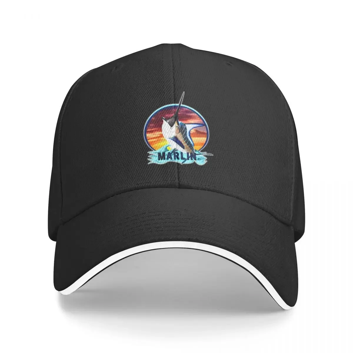 The marlin fish in deep sea fishing Baseball Cap Hip Hop Brand Man cap Rave western Hat Caps Women Men's