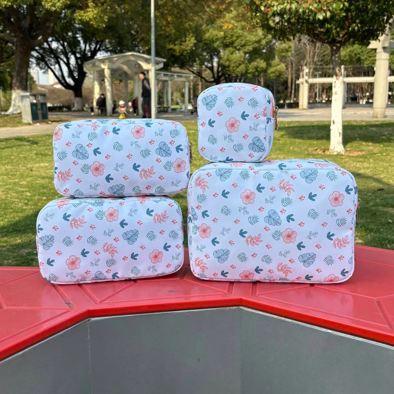 Cherry Print Cosmetic Pouch Women Makeup bags travel Simple Carrying Box for Adult With Smooth Zipper Pencil Case