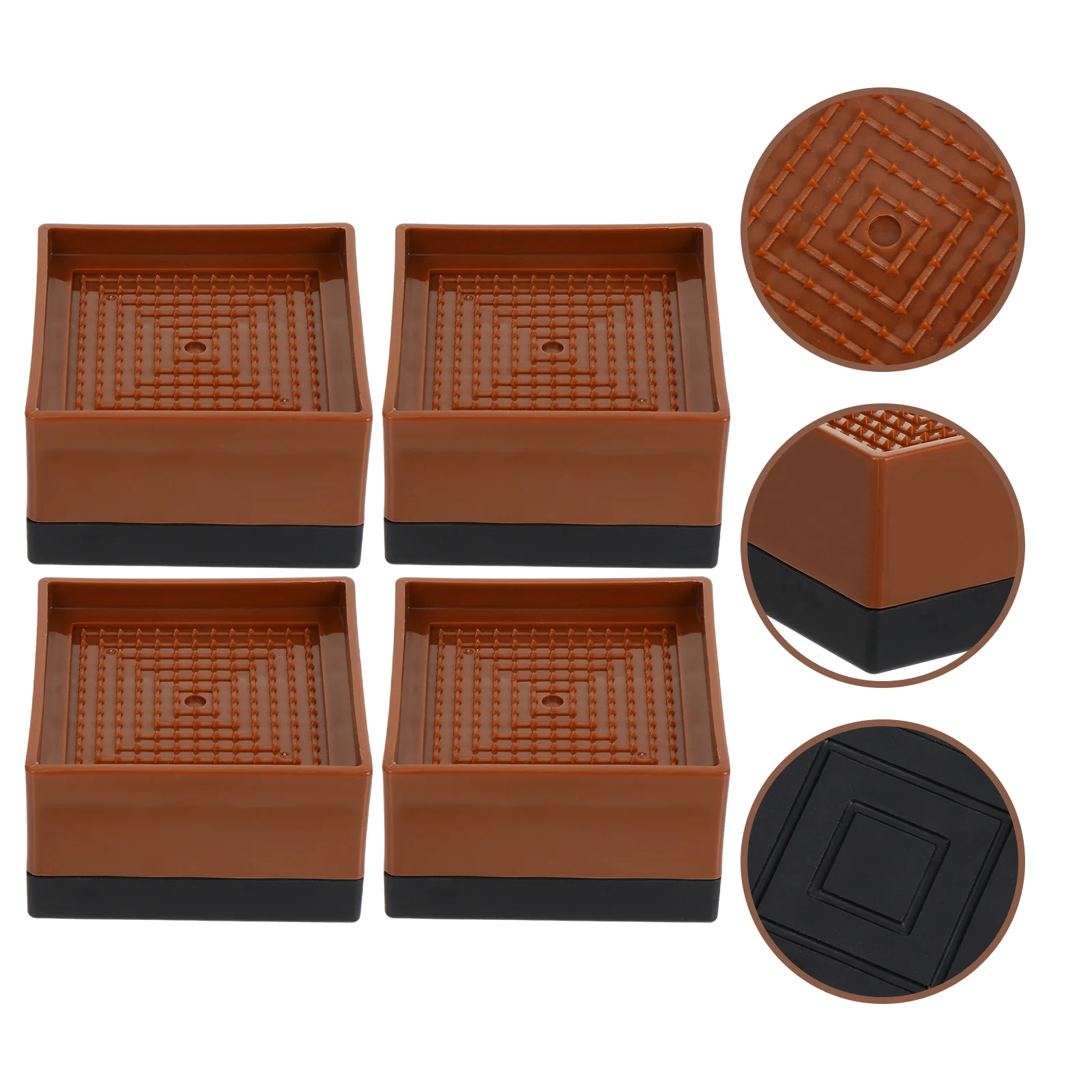 

4PCS Heightening Furniture Pads Durable Non slip Bed Foot Cushions Protect Floor Furniture Components Plastic Material