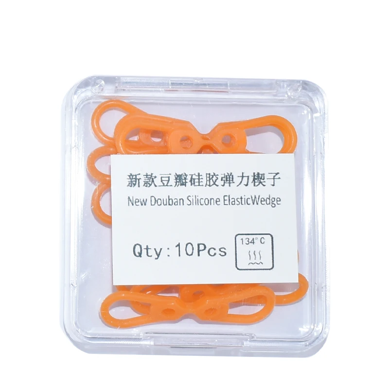 10Pcs Dental Elastic Fixing Wedges Teeth Interdental Wedge Sectional Contoured Silicone Rubber Dentistry Accessories