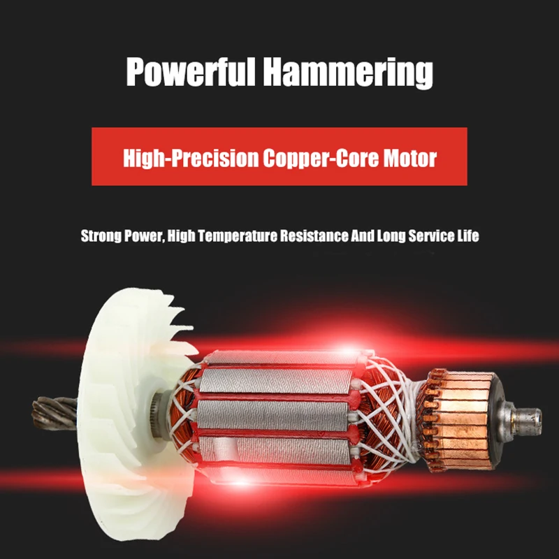 회전식 전기 해머 임팩트 드릴, 전기 콘크리트 철거 해머, 다기능 전기 해머, 전기 픽, 220V, 2200W